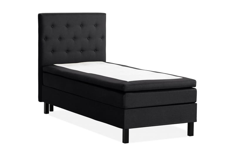 Scarlett Sängpaket 90x200 Memorymadrass - Knappad gavel Svart - Möbler - Säng - Kontinentalsäng