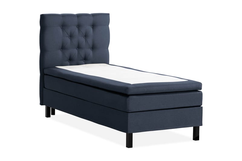 Scarlett Sängpaket 90x200 Skummadrass - Djuphäftad gavel Blå - Möbler - Säng - Komplett sängpaket