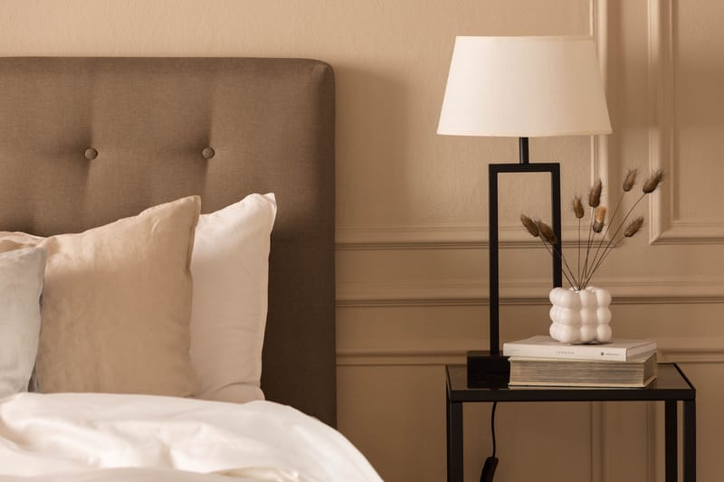 Scarlett Sängpaket 90x200 Skummadrass - Knappad gavel Brun - Möbler - Säng - Kontinentalsäng