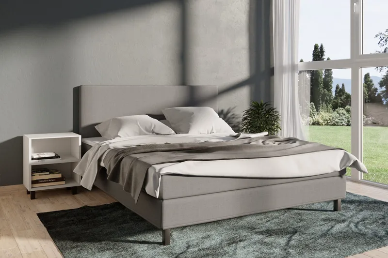 Select No 1 Kontinentalsäng 210x210 - Ljusgrå - Möbler - Säng - Kontinentalsäng