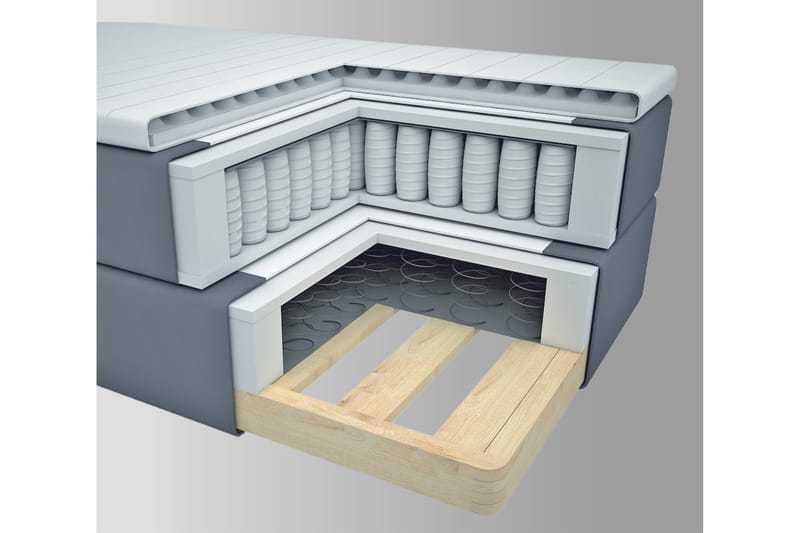 Select No 2 Kontinentalsäng 180x200 - Ljusgrå - Möbler - Säng - Kontinentalsäng