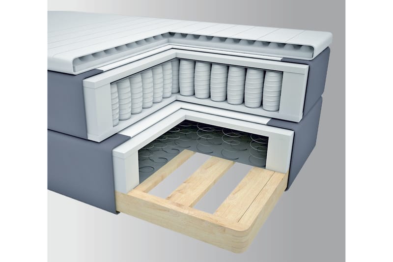 Select No 2 Kontinentalsäng 210x210 - Mörkgrå - Möbler - Säng - Kontinentalsäng