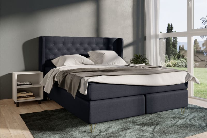 Select No 3 Komplett Sängpaket 120x200 Fast - Blå/Metall - Komplett sängpaket - Kontinentalsäng