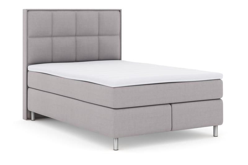 Select No 3 Komplett Sängpaket 140x200 Fast - Ljusgrå/Metall - Komplett sängpaket - Kontinentalsäng - Dubbelsäng