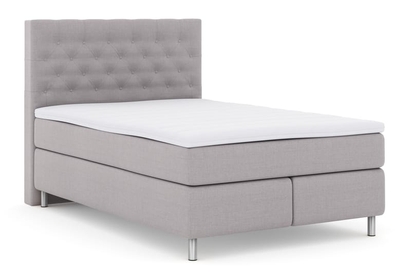 Select No 3 Komplett Sängpaket 140x200 Fast - Ljusgrå/Metall - Möbler - Säng - Komplett sängpaket