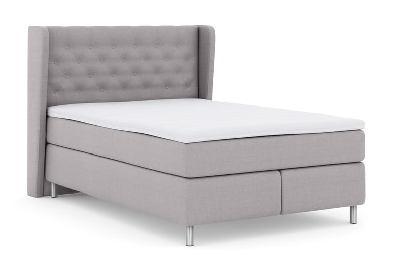 Select No 3 Komplett Sängpaket 140x200 Fast - Ljusgrå/Metall - Möbler - Säng - Kontinentalsäng