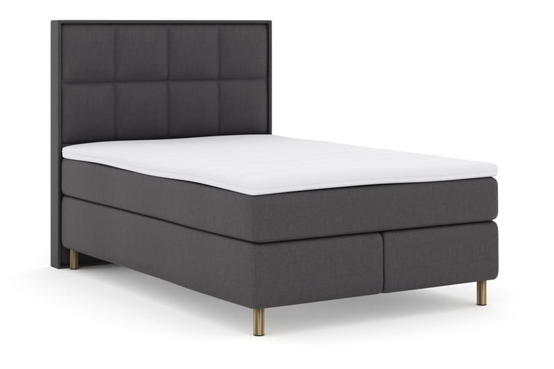 Select No 3 Komplett Sängpaket 140x200 Fast - Mörkgrå/Koppar - Möbler - Säng - Komplett sängpaket