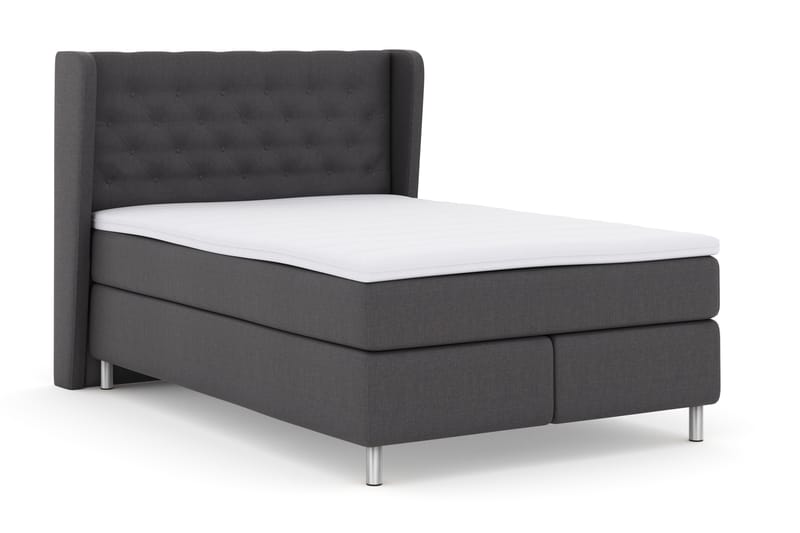 Select No 3 Komplett Sängpaket 140x200 Fast - Mörkgrå/Metall - Möbler - Säng - Komplett sängpaket