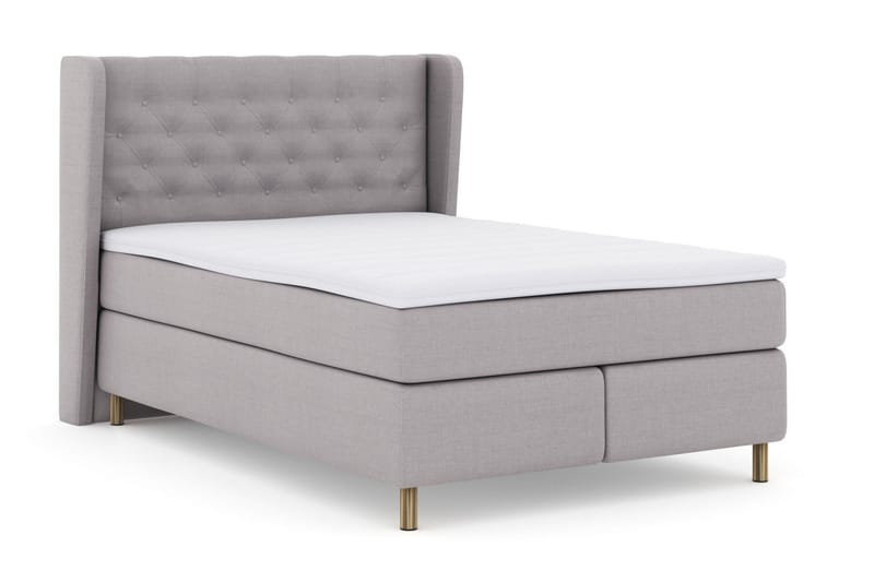 Select No 3 Komplett Sängpaket 140x200 Fast/Medium - Ljusgrå/Koppar - Möbler - Säng - Kontinentalsäng