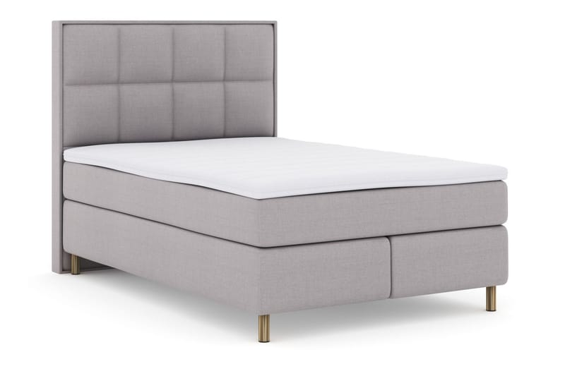 Select No 3 Komplett Sängpaket 140x200 Fast/Medium - Ljusgrå/Koppar - Möbler - Säng - Komplett sängpaket