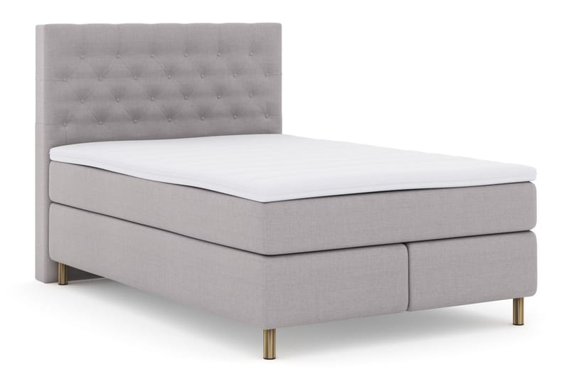 Select No 3 Komplett Sängpaket 140x200 Fast/Medium - Ljusgrå/Koppar - Möbler - Säng - Komplett sängpaket