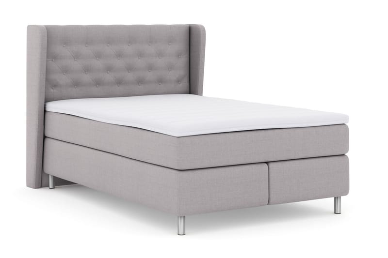 Select No 3 Komplett Sängpaket 140x200 Fast/Medium - Ljusgrå/Metall - Komplett sängpaket - Kontinentalsäng - Dubbelsäng