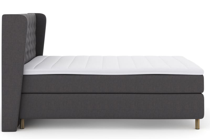 Select No 3 Komplett Sängpaket 140x200 Fast/Medium - Mörkgrå/Koppar - Möbler - Säng - Komplett sängpaket