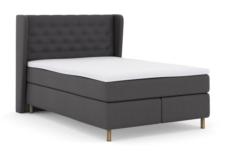Select No 3 Komplett Sängpaket 140x200 Fast/Medium - Mörkgrå/Koppar - Möbler - Säng - Komplett sängpaket
