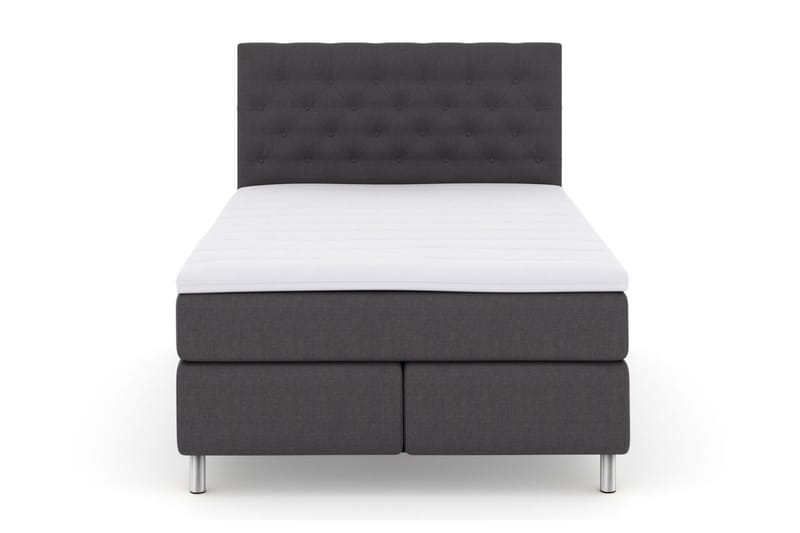 Select No 3 Komplett Sängpaket 140x200 Fast/Medium, Mörkgrå/Metall