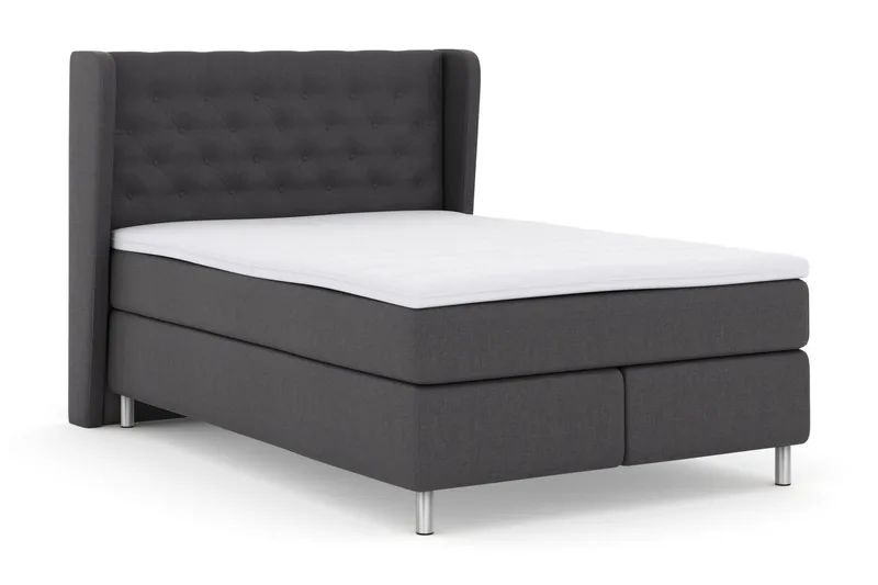 Select No 3 Komplett Sängpaket 140x200 Fast/Medium - Mörkgrå/Metall - Möbler - Säng - Kontinentalsäng