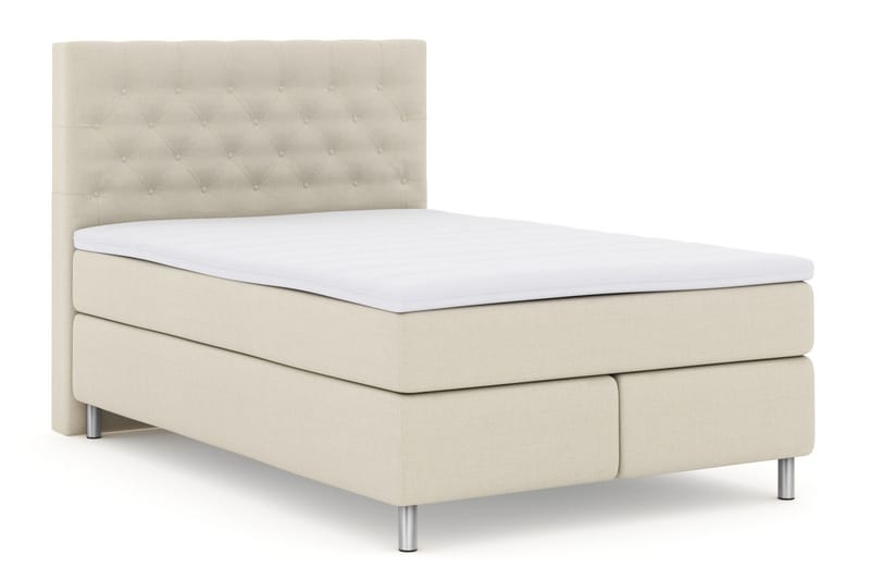 Select No 3 Komplett Sängpaket 140x200 Medium - Beige/Metall - Komplett sängpaket - Kontinentalsäng - Dubbelsäng