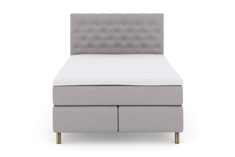 Select No 3 Komplett Sängpaket 140x200 Medium - Ljusgrå/Koppar - Möbler - Säng - Komplett sängpaket