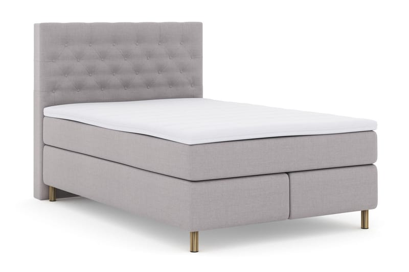 Select No 3 Komplett Sängpaket 140x200 Medium - Ljusgrå/Koppar - Möbler - Säng - Komplett sängpaket