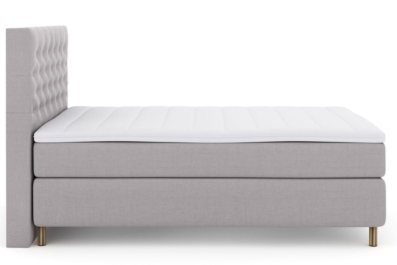 Select No 3 Komplett Sängpaket 140x200 Medium - Ljusgrå/Koppar - Möbler - Säng - Komplett sängpaket