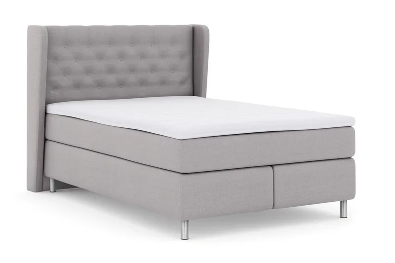 Select No 3 Komplett Sängpaket 140x200 Medium - Ljusgrå/Metall - Möbler - Säng - Kontinentalsäng