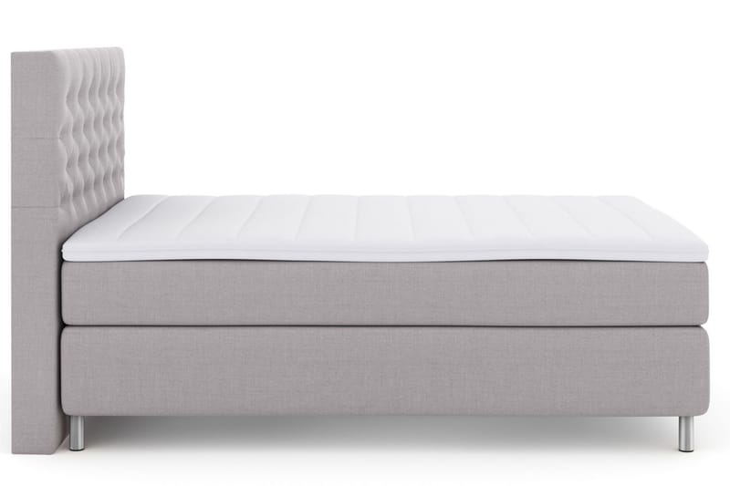 Select No 3 Komplett Sängpaket 140x200 Medium - Ljusgrå/Metall - Komplett sängpaket - Kontinentalsäng - Dubbelsäng