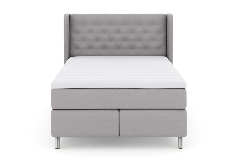Select No 3 Komplett Sängpaket 140x200 Medium - Ljusgrå/Metall - Möbler - Säng - Kontinentalsäng