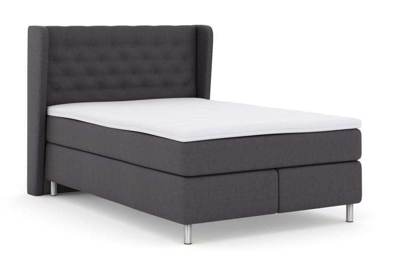 Select No 3 Komplett Sängpaket 140x200 Medium - Mörkgrå/Metall - Möbler - Säng - Kontinentalsäng