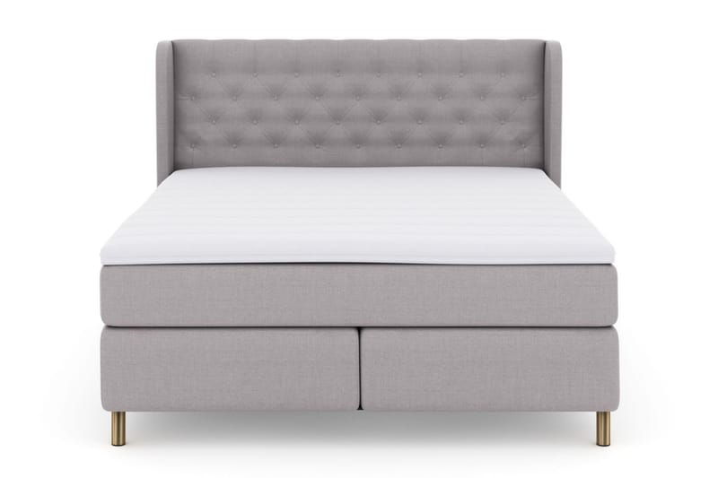 Select No 3 Komplett Sängpaket 160x200 Fast - Ljusgrå/Koppar - Möbler - Säng - Komplett sängpaket