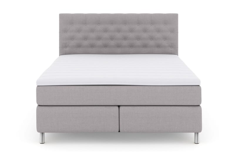 Select No 3 Komplett Sängpaket 160x200 Fast, Ljusgrå/Metall