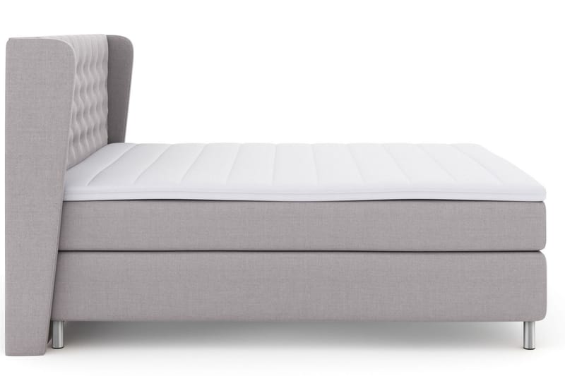 Select No 3 Komplett Sängpaket 160x200 Fast - Ljusgrå/Metall - Komplett sängpaket - Kontinentalsäng - Dubbelsäng