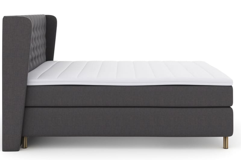 Select No 3 Komplett Sängpaket 160x200 Fast - Mörkgrå/Koppar - Möbler - Säng - Komplett sängpaket