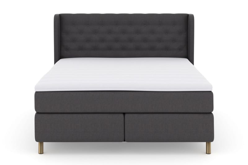 Select No 3 Komplett Sängpaket 160x200 Fast - Mörkgrå/Koppar - Möbler - Säng - Komplett sängpaket