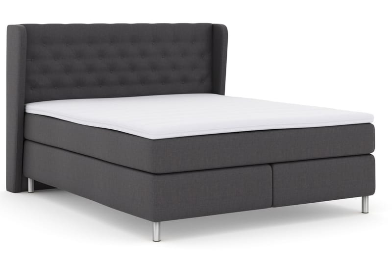 Select No 3 Komplett Sängpaket 160x200 Fast - Mörkgrå/Metall - Möbler - Säng - Komplett sängpaket