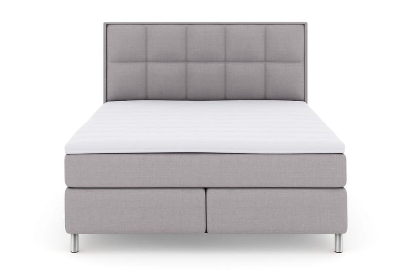 Select No 3 Komplett Sängpaket 160x200 Fast/Medium, Ljusgrå/Metall