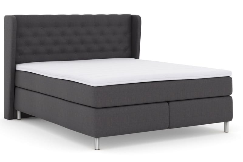 Select No 3 Komplett Sängpaket 160x200 Fast/Medium - Mörkgrå/Metall - Möbler - Säng - Kontinentalsäng