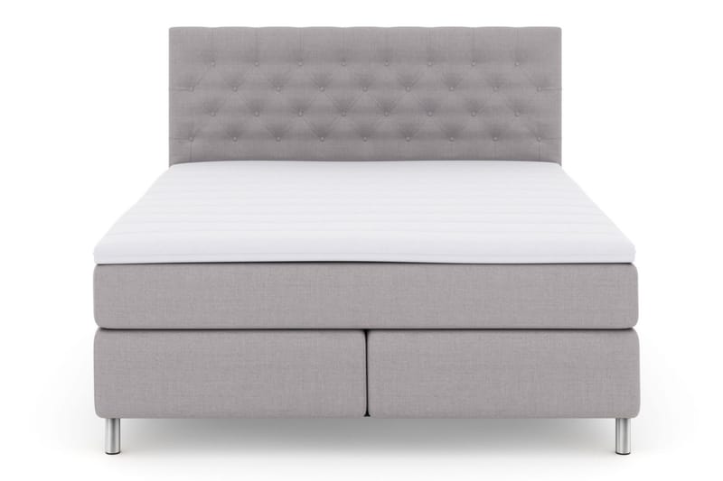 Select No 3 Komplett Sängpaket 160x200 Medium - Ljusgrå/Metall - Komplett sängpaket - Kontinentalsäng - Dubbelsäng