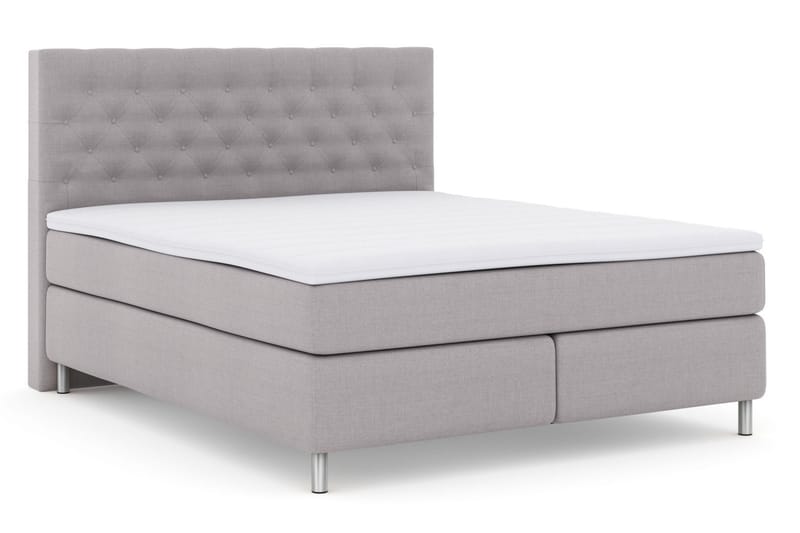 Select No 3 Komplett Sängpaket 160x200 Medium - Ljusgrå/Metall - Komplett sängpaket - Kontinentalsäng - Dubbels�äng