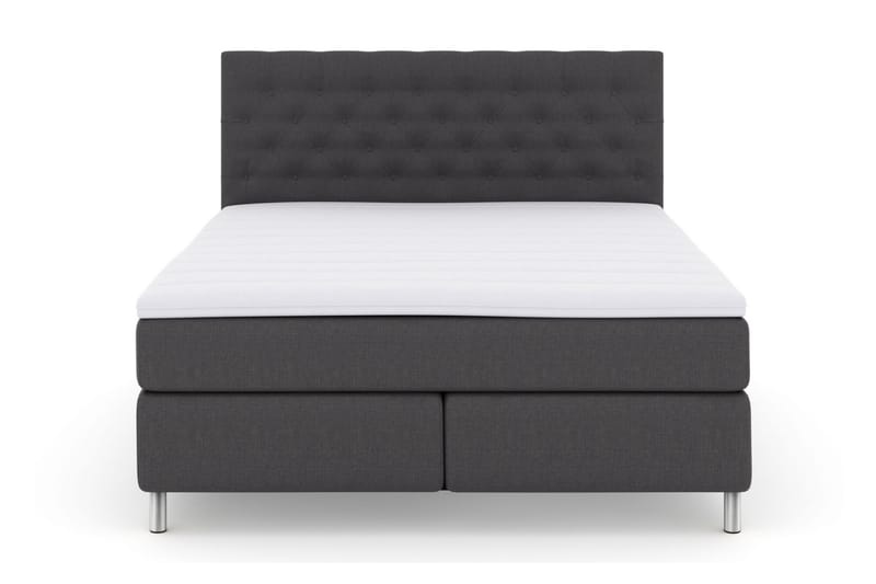 Select No 3 Komplett Sängpaket 160x200 Medium - Mörkgrå/Metall - Dubbelsäng - Komplett sängpaket - Kontinentalsäng