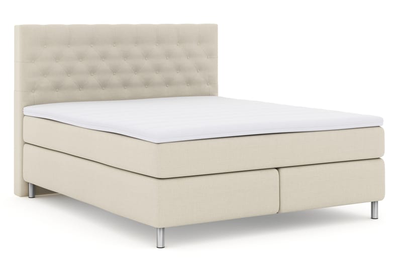 Select No 3 Komplett Sängpaket 180x200 Fast - Beige/Metall - Komplett sängpaket - Kontinentalsäng - Dubbelsäng