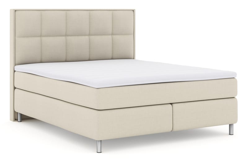 Select No 3 Komplett Sängpaket 180x200 Fast - Beige/Metall - Komplett sängpaket - Kontinentalsäng - Dubbelsäng