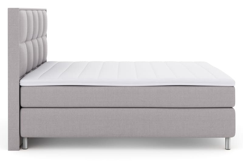 Select No 3 Komplett Sängpaket 180x200 Fast - Ljusgrå/Metall - Komplett sängpaket - Kontinentalsäng - Dubbelsäng