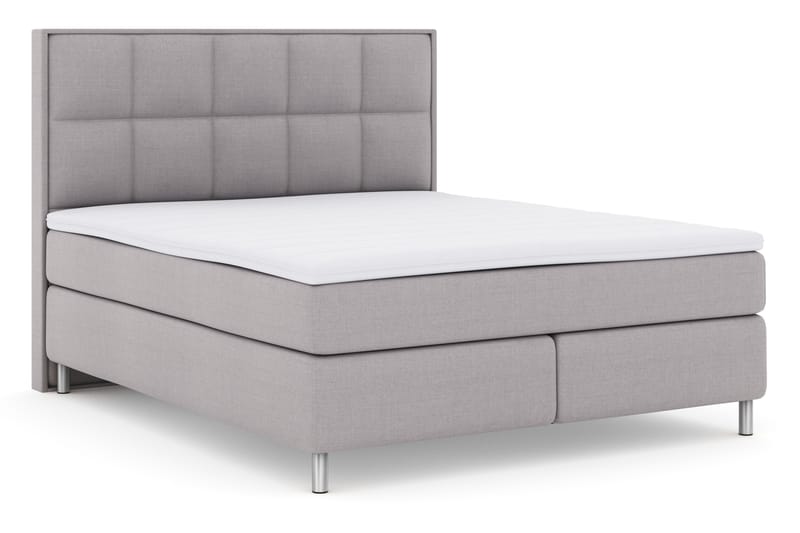 Select No 3 Komplett Sängpaket 180x200 Fast - Ljusgrå/Metall - Komplett sängpaket - Kontinentalsäng - Dubbelsäng