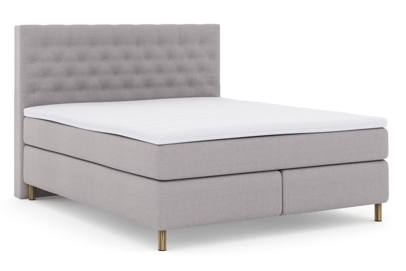 Select No 3 Komplett Sängpaket 180x200 Fast/Medium - Ljusgrå/Koppar - Möbler - Säng - Kontinentalsäng