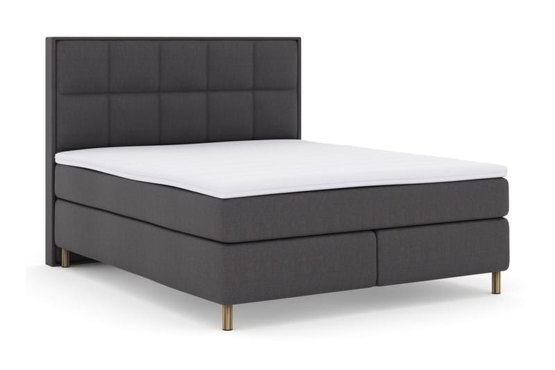 Select No 3 Komplett Sängpaket 180x200 Fast/Medium - Mörkgrå/Koppar - Möbler - Säng - Komplett sängpaket