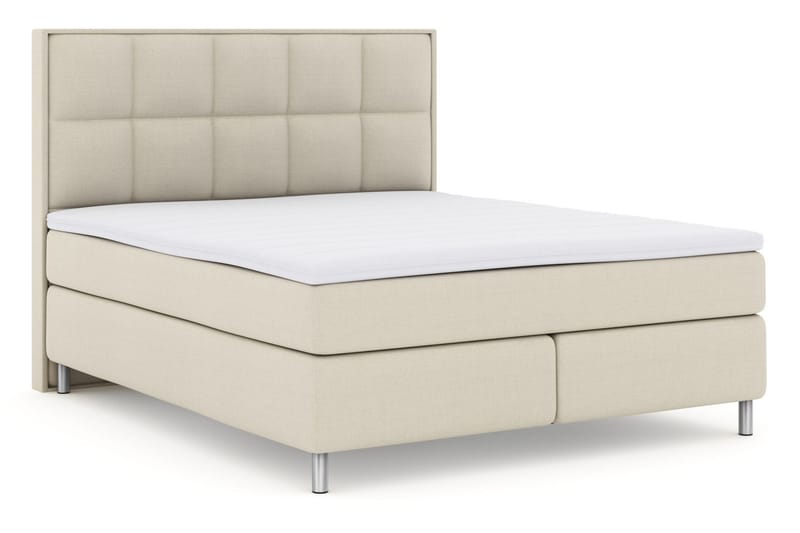 Select No 3 Komplett Sängpaket 180x200 Medium - Beige/Metall - Komplett sängpaket - Kontinentalsäng - Dubbelsäng