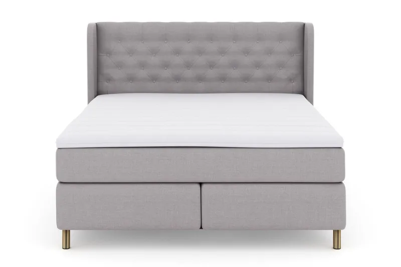 Select No 3 Komplett Sängpaket 180x200 Medium - Ljusgrå/Koppar - Möbler - Säng - Kontinentalsäng