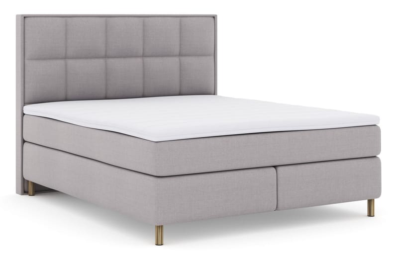 Select No 3 Komplett Sängpaket 180x200 Medium - Ljusgrå/Koppar - Komplett sängpaket - Kontinentalsäng - Dubbelsäng