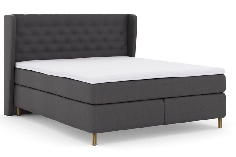 Select No 3 Komplett Sängpaket 180x200 Medium - Mörkgrå/Koppar - Möbler - Säng - Kontinentalsäng