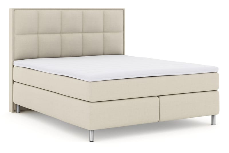 Select No 3 Komplett Sängpaket 210x210 Fast - Beige/Metall - Komplett sängpaket - Kontinentalsäng - Dubbelsäng - Familjesäng